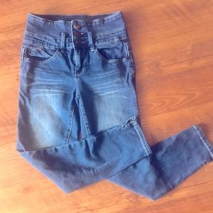 YMI high rise jeans. Size junior 1. Ankle length.